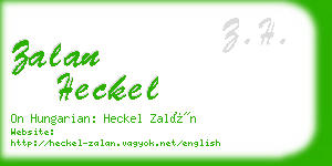 zalan heckel business card